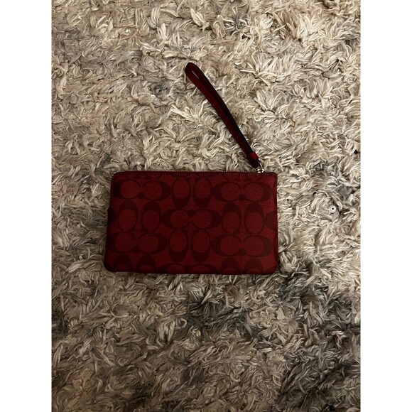Red Coach Wristlet - Picture 2 of 4